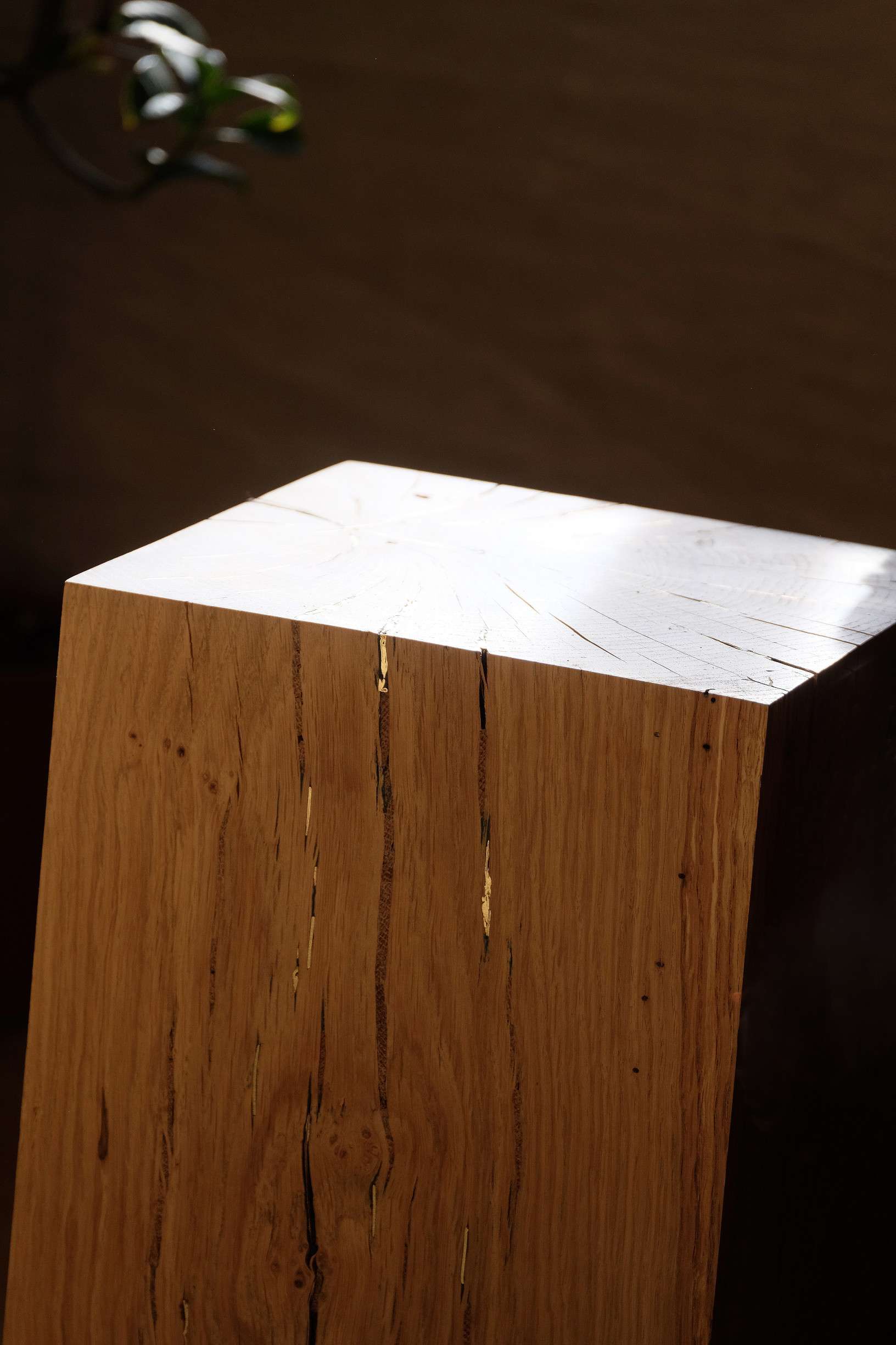 Cube en bois incrusté- Chêne massif - Les Ateliers Brizepierre