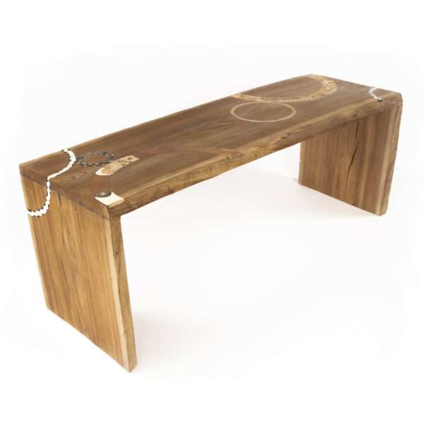 Table basse en bois massif. Orme. Meuble design, unique et original. Table sur mesure. Décoration d'intérieur.